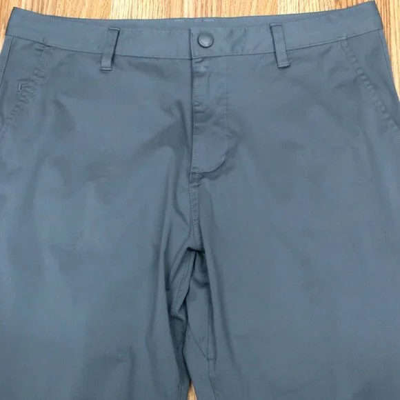 34x33 RHONE TAPERED FIT PANTS POLYETER DARK GREEN-GRAY Sz 34W x 33L - Picture 4 of 6